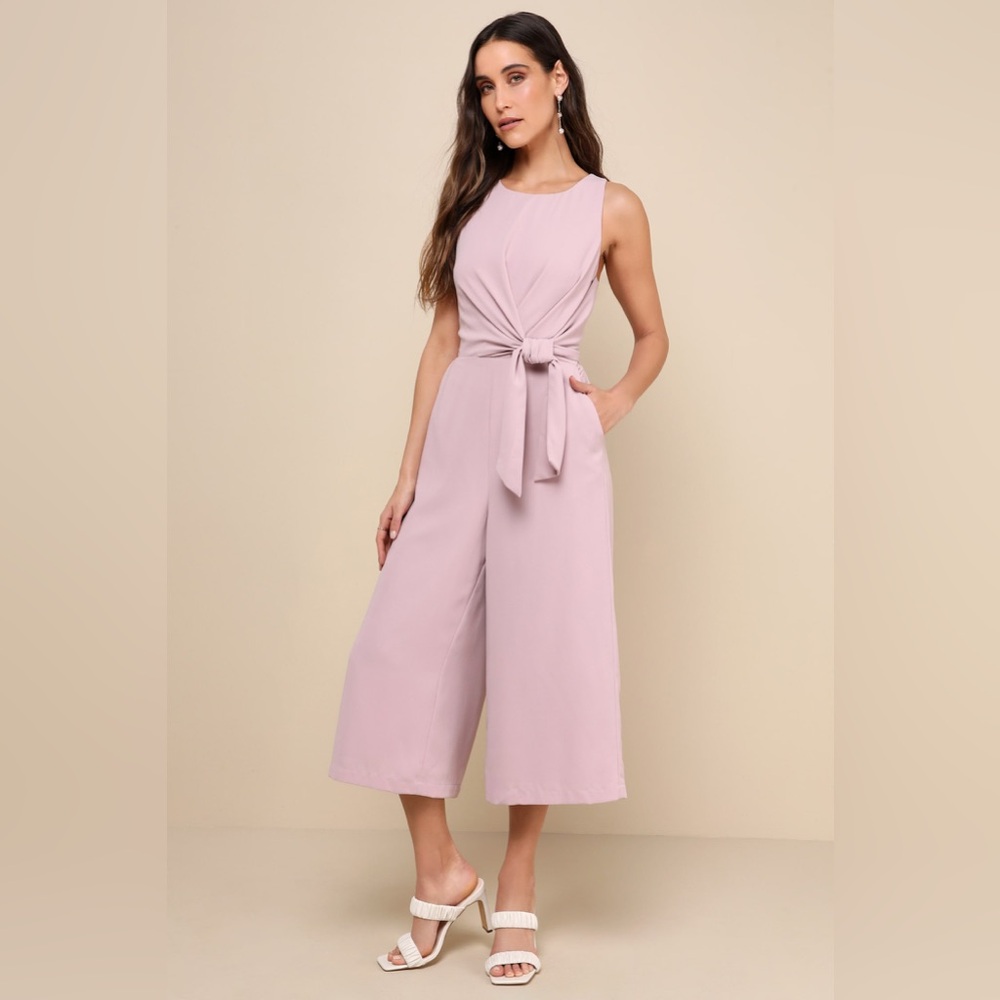 NWT ON TRACK MAUVE MIDI JUMPSUIT